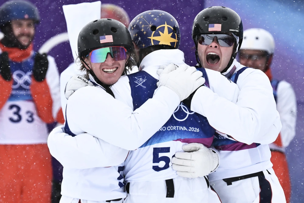 USA Wins Gold in Mixed Team Aerials Event USA Wins Gold in Mixed Team Aerials Event